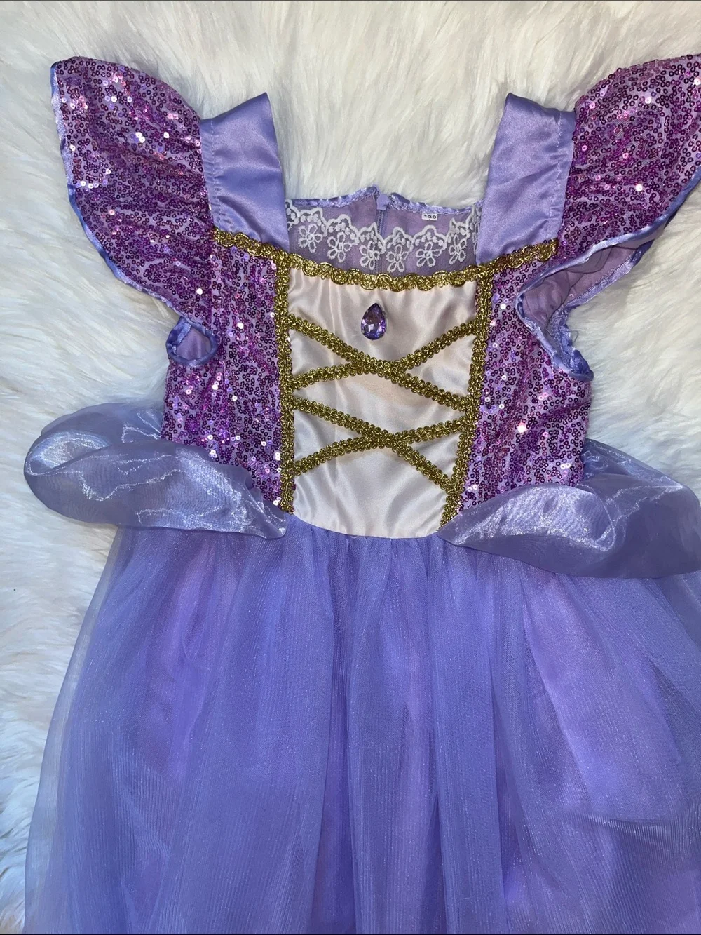 Rapunzel Princess Tulle Costume Dress for Kids